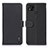 Funda de Cuero Cartera con Soporte Carcasa B01H para Xiaomi Redmi 9 Activ Negro