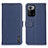 Funda de Cuero Cartera con Soporte Carcasa B01H para Xiaomi Redmi Note 10 Pro 5G Azul