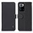 Funda de Cuero Cartera con Soporte Carcasa B01H para Xiaomi Redmi Note 10 Pro 5G Negro