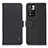 Funda de Cuero Cartera con Soporte Carcasa B01H para Xiaomi Redmi Note 11 Pro+ Plus 5G Negro