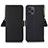 Funda de Cuero Cartera con Soporte Carcasa B01H para Xiaomi Redmi Note 12 Turbo 5G Negro