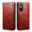 Funda de Cuero Cartera con Soporte Carcasa B01S para Huawei Honor 50 5G Marron