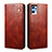 Funda de Cuero Cartera con Soporte Carcasa B01S para Oppo Find X5 Lite 5G Marron