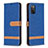Funda de Cuero Cartera con Soporte Carcasa B02F para Samsung Galaxy F02S SM-E025F Azul
