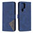 Funda de Cuero Cartera con Soporte Carcasa B02F para Samsung Galaxy S21 Ultra 5G Azul