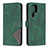 Funda de Cuero Cartera con Soporte Carcasa B02F para Samsung Galaxy S21 Ultra 5G Verde