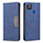 Funda de Cuero Cartera con Soporte Carcasa B02F para Xiaomi Redmi 9 Activ Azul