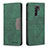 Funda de Cuero Cartera con Soporte Carcasa B02F para Xiaomi Redmi 9 Prime India Verde