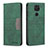 Funda de Cuero Cartera con Soporte Carcasa B02F para Xiaomi Redmi Note 9 Verde