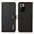 Funda de Cuero Cartera con Soporte Carcasa B02H para Xiaomi Redmi Note 10 Pro 5G Negro