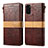 Funda de Cuero Cartera con Soporte Carcasa B02S para Samsung Galaxy S20 Marron