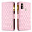 Funda de Cuero Cartera con Soporte Carcasa B03F para Motorola Moto E30 Rosa