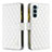 Funda de Cuero Cartera con Soporte Carcasa B03F para Motorola Moto G200 5G Blanco