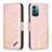 Funda de Cuero Cartera con Soporte Carcasa B03F para Nokia G11 Oro Rosa