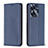 Funda de Cuero Cartera con Soporte Carcasa B03F para Realme C55 Azul