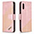 Funda de Cuero Cartera con Soporte Carcasa B03F para Samsung Galaxy A02 Oro Rosa