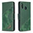 Funda de Cuero Cartera con Soporte Carcasa B03F para Samsung Galaxy A20 Verde