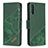 Funda de Cuero Cartera con Soporte Carcasa B03F para Samsung Galaxy A30S Verde