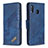 Funda de Cuero Cartera con Soporte Carcasa B03F para Samsung Galaxy M10S Azul