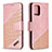 Funda de Cuero Cartera con Soporte Carcasa B03F para Samsung Galaxy M80S Oro Rosa