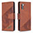 Funda de Cuero Cartera con Soporte Carcasa B03F para Samsung Galaxy Note 10 5G Marron