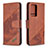 Funda de Cuero Cartera con Soporte Carcasa B03F para Samsung Galaxy Note 20 Ultra 5G Marron