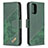 Funda de Cuero Cartera con Soporte Carcasa B03F para Xiaomi Redmi Note 10 4G Verde