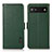 Funda de Cuero Cartera con Soporte Carcasa B03H para Google Pixel 6a 5G Verde