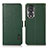 Funda de Cuero Cartera con Soporte Carcasa B03H para Huawei Honor 80 5G Verde