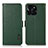 Funda de Cuero Cartera con Soporte Carcasa B03H para Huawei Honor X6a Verde