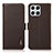 Funda de Cuero Cartera con Soporte Carcasa B03H para Huawei Honor X8 4G Marron