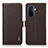 Funda de Cuero Cartera con Soporte Carcasa B03H para Huawei Nova Y70 Plus Marron