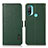 Funda de Cuero Cartera con Soporte Carcasa B03H para Motorola Moto E20 Verde