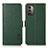 Funda de Cuero Cartera con Soporte Carcasa B03H para Nokia G11 Verde