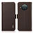 Funda de Cuero Cartera con Soporte Carcasa B03H para Nokia X10 Marron