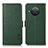 Funda de Cuero Cartera con Soporte Carcasa B03H para Nokia X10 Verde