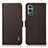 Funda de Cuero Cartera con Soporte Carcasa B03H para OnePlus 9 Pro 5G Marron