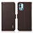 Funda de Cuero Cartera con Soporte Carcasa B03H para OnePlus 9R 5G Marron