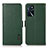 Funda de Cuero Cartera con Soporte Carcasa B03H para Oppo A16 Verde