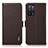 Funda de Cuero Cartera con Soporte Carcasa B03H para Oppo A53s 5G Marron