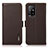 Funda de Cuero Cartera con Soporte Carcasa B03H para Oppo A94 5G Marron