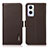 Funda de Cuero Cartera con Soporte Carcasa B03H para Oppo A96 5G Marron