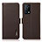 Funda de Cuero Cartera con Soporte Carcasa B03H para Oppo K9 5G Marron