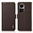 Funda de Cuero Cartera con Soporte Carcasa B03H para Oppo Reno10 5G Marron