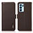 Funda de Cuero Cartera con Soporte Carcasa B03H para Oppo Reno6 Pro 5G India Marron