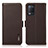 Funda de Cuero Cartera con Soporte Carcasa B03H para Realme 8 5G Marron