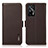 Funda de Cuero Cartera con Soporte Carcasa B03H para Realme GT 5G Marron