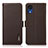 Funda de Cuero Cartera con Soporte Carcasa B03H para Samsung Galaxy A03 Core Marron