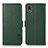 Funda de Cuero Cartera con Soporte Carcasa B03H para Sony Xperia Ace III SOG08 Verde