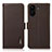 Funda de Cuero Cartera con Soporte Carcasa B03H para Xiaomi Poco C65 Marron